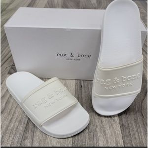 Rag&Bone New York RB Pool Slides in White Size-EU40/USA10 NWT Made in Italy
